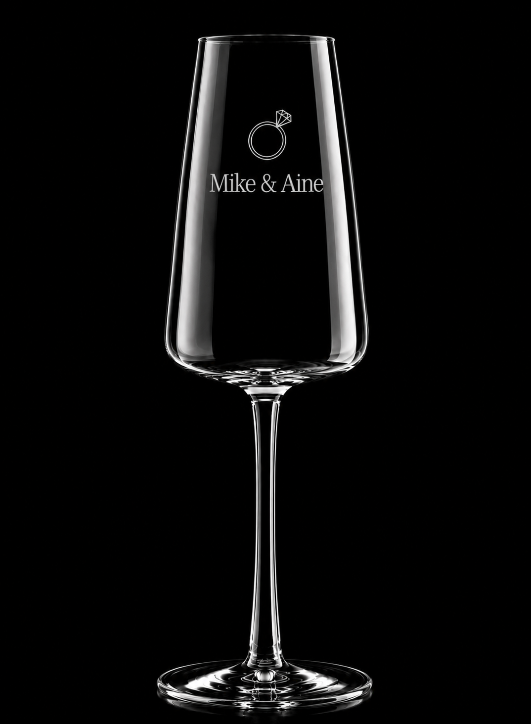 Engraved Engagement Champagne Glasses – Set of 2 Power