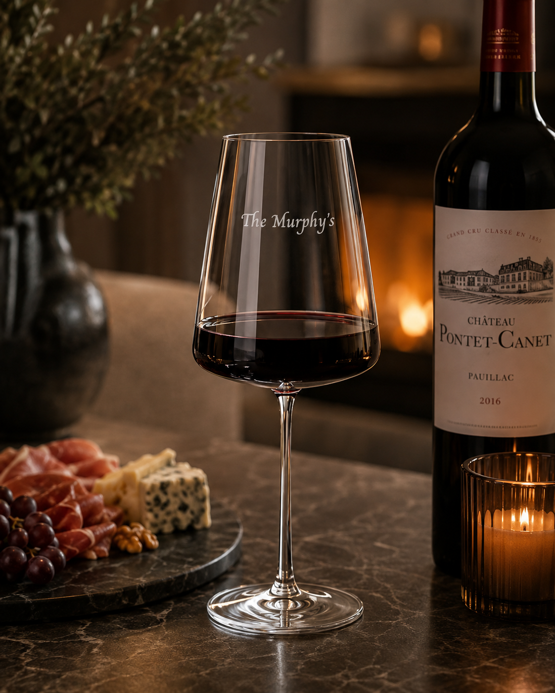 House Warming Gift - Engraved Premium Wine Glasses (Stolzle Power Set of 2)