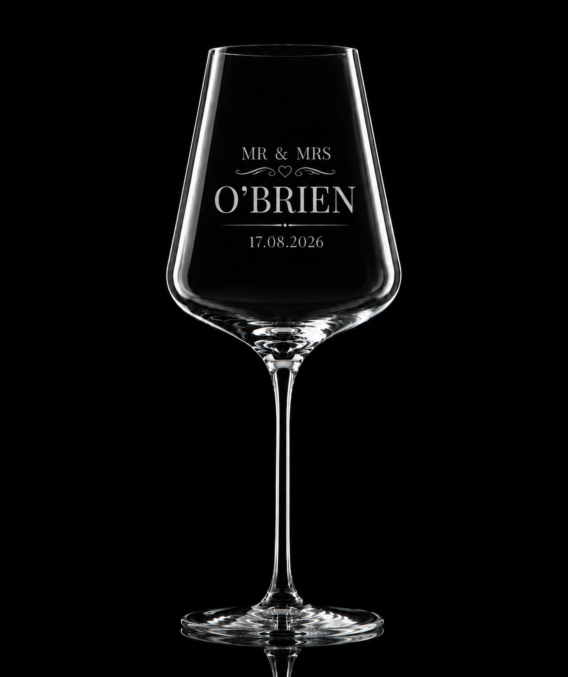 Mr & Mrs [ Surname ] Glasses with Date