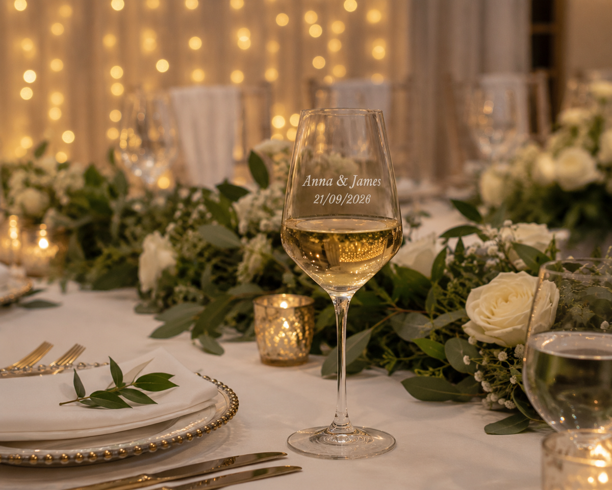 Personalised Top Table Wine Glasses