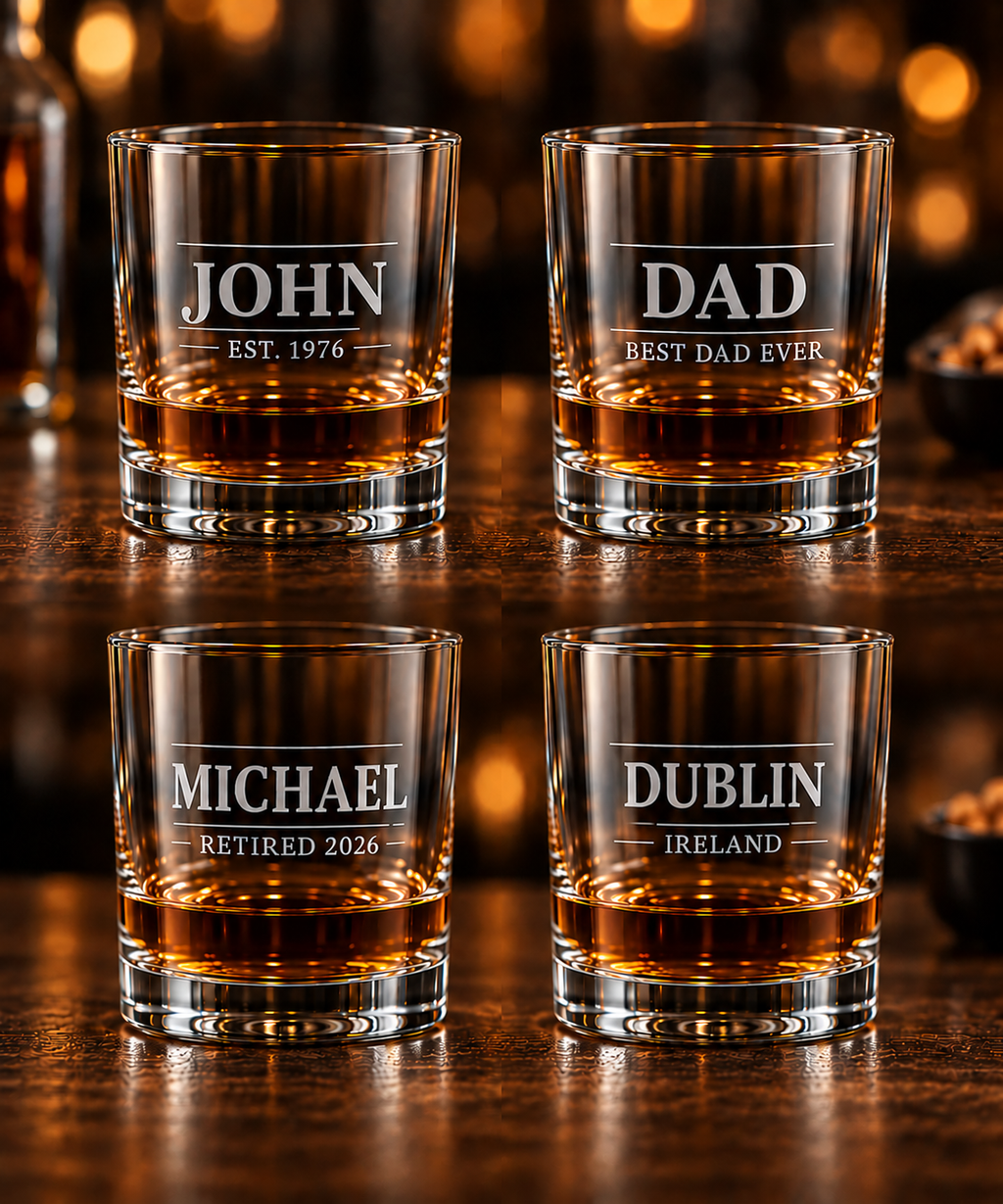 Engraved Whiskey Glass (Single Glass)