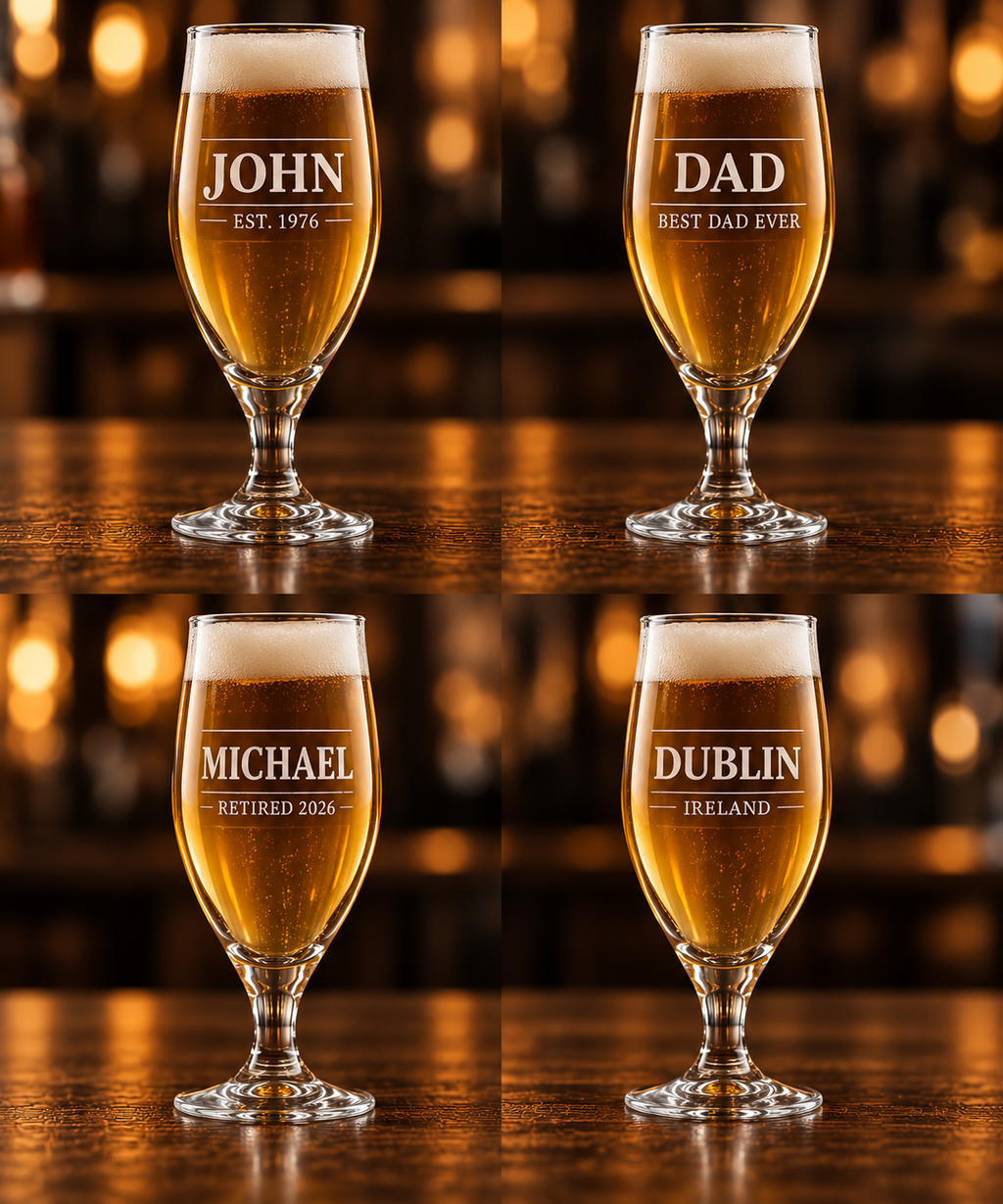 Engraved Beer Glass (Single Glass)