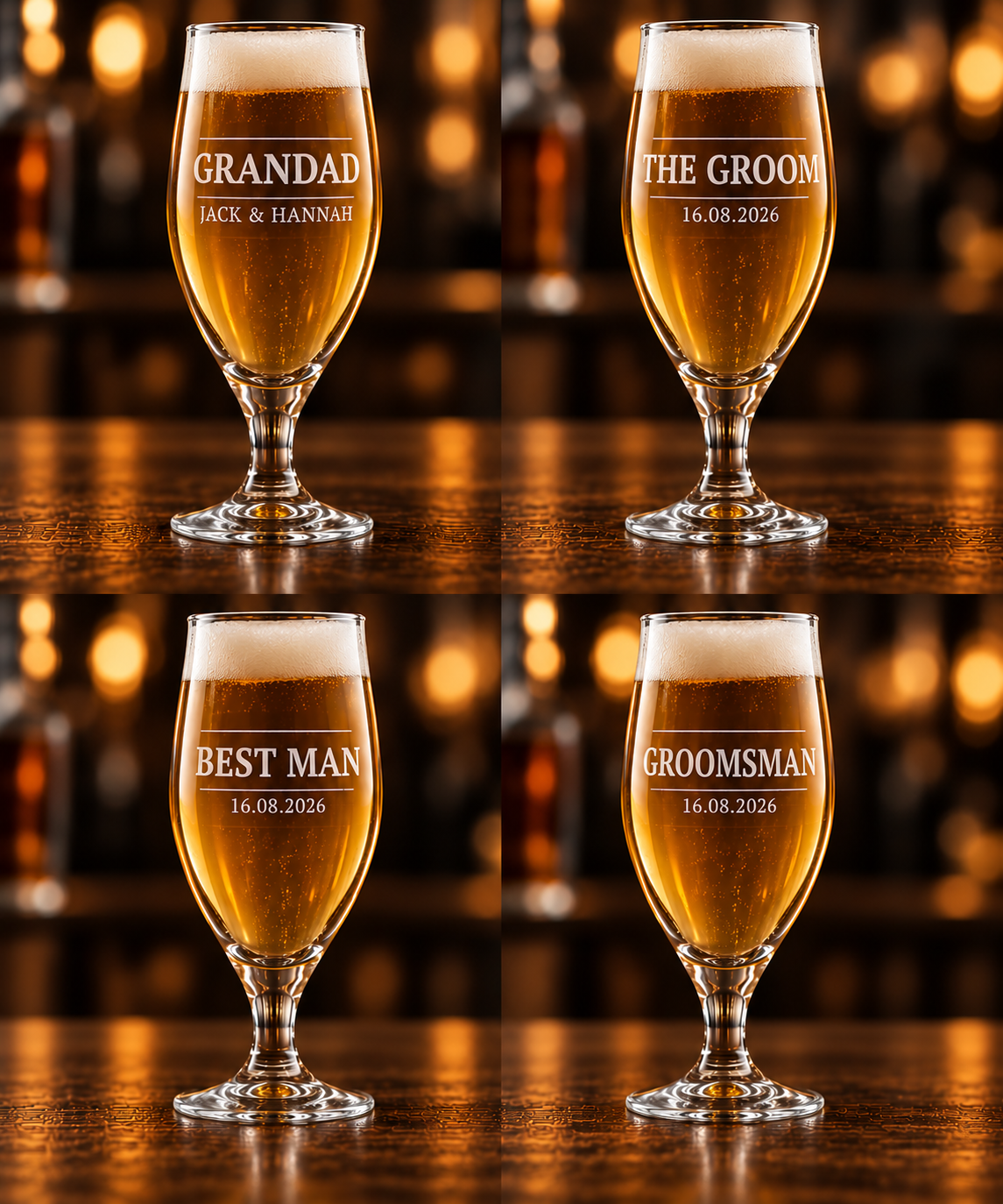 Engraved Beer Glass (Single Glass)