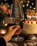 Happy Birthday Glass with Name and Age (Stolzle Power)
