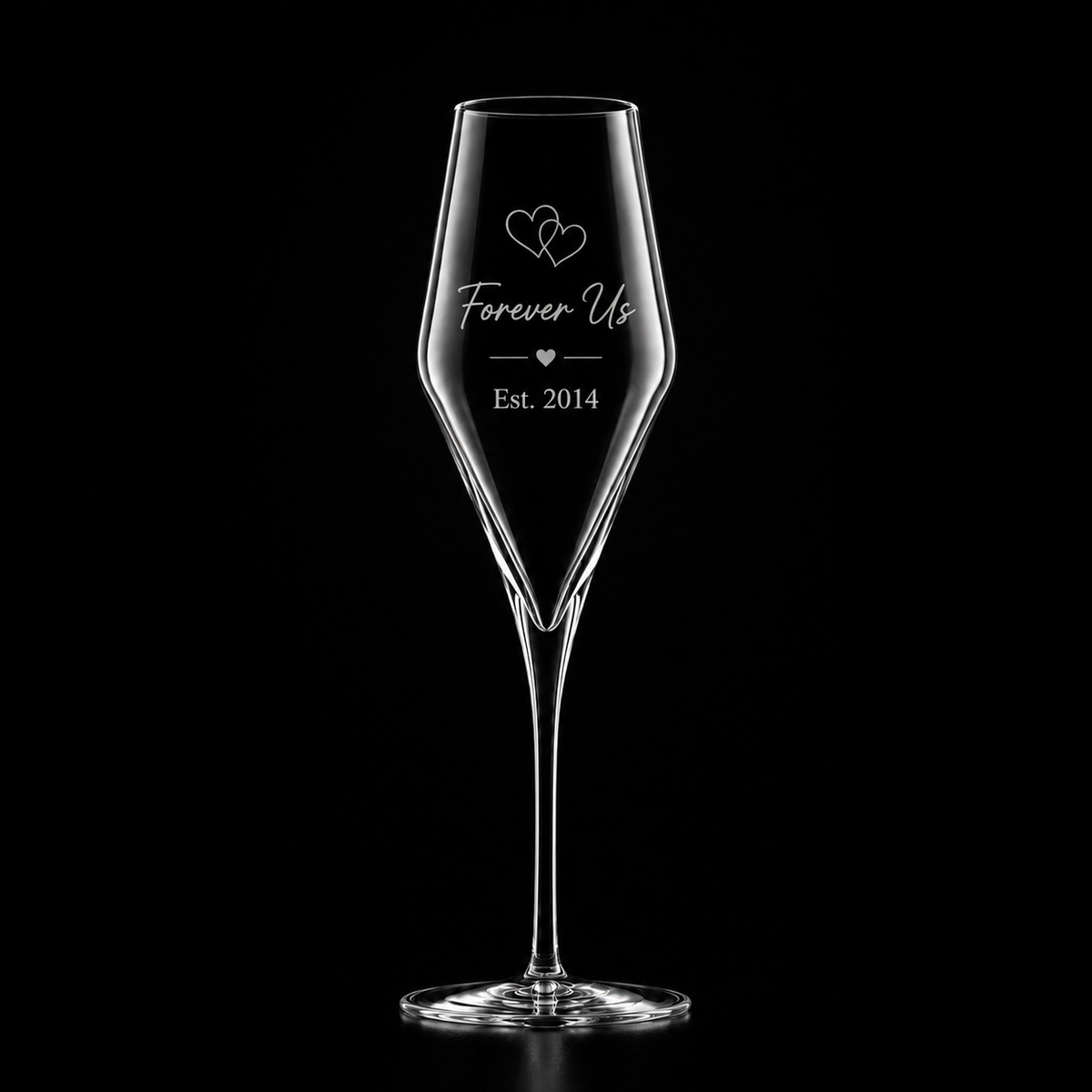 Forever Us Personalised Champagne Glass – Engraved “Est.” Anniversary Gift (Set of 2) (Copy)