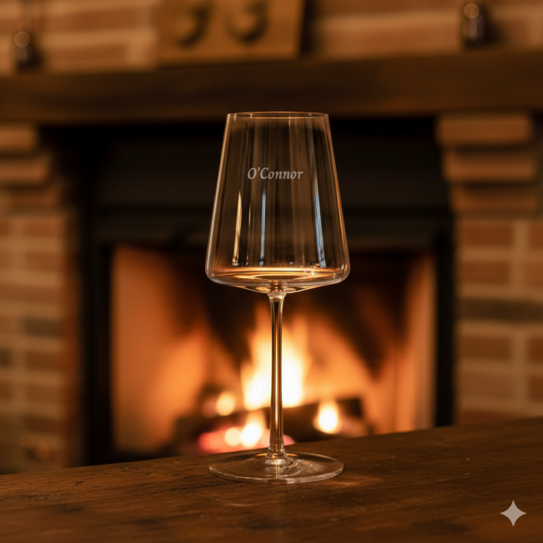 House Warming Gift - Engraved Premium Wine Glasses (Stolzle Power Set of 4)